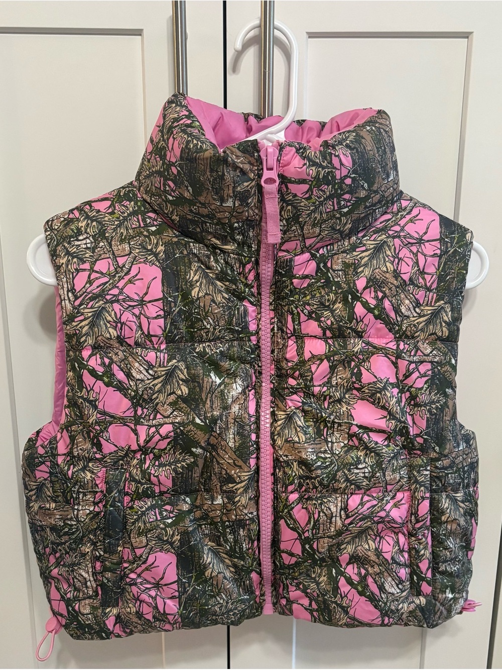 Simply Southern Size XS Pink Camo Puffer Vest